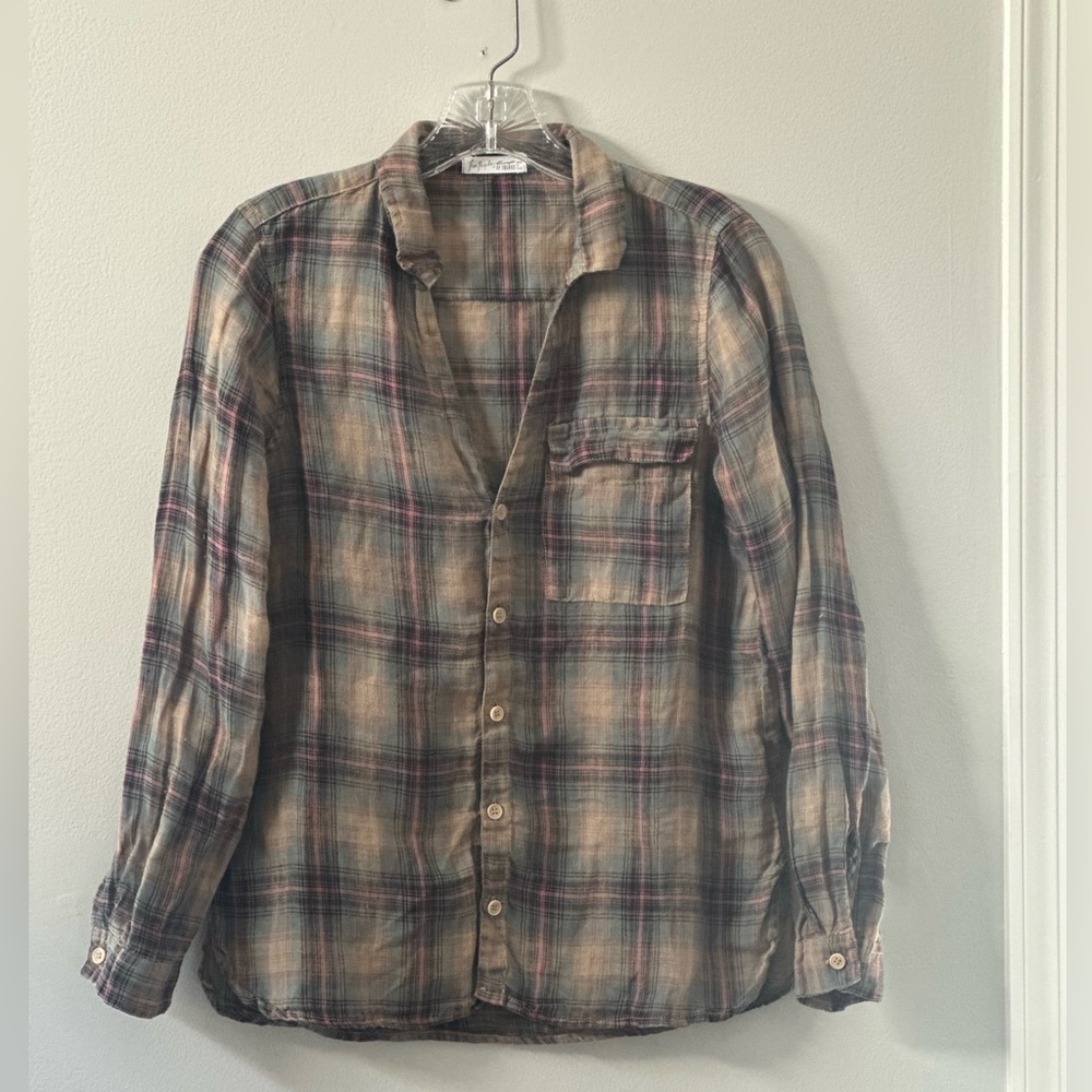 Free People x CP Shades Lightweight Flannel Shirt